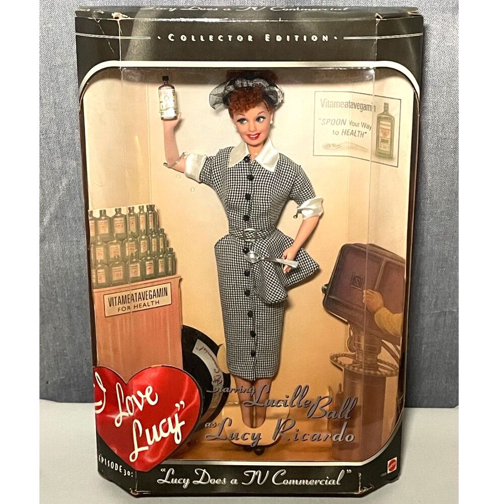 Vintage 1997 Mattel I Love Lucy Vitameatavegamin Lucy Ricardo Collector Doll